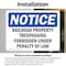 Signmission Railroad Property Trespassing Forbidden OSHA Notice Sign, Vinyl Decal, 10in W x 7in L, 2PK OS-2PACK-NS-D-710-L-17974 - alternate 3